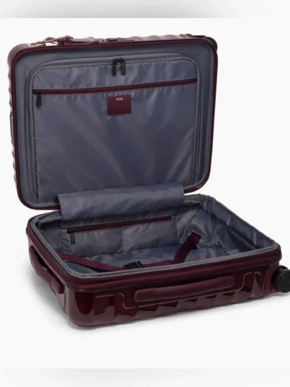 Tumi Men's Deep Burgundy Gloss Hard-Shell Carry-On
